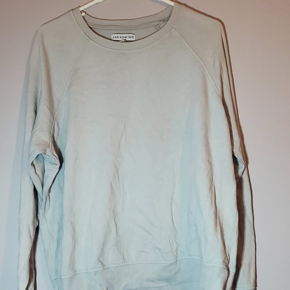 And Now This size small mens cream sweatshirt